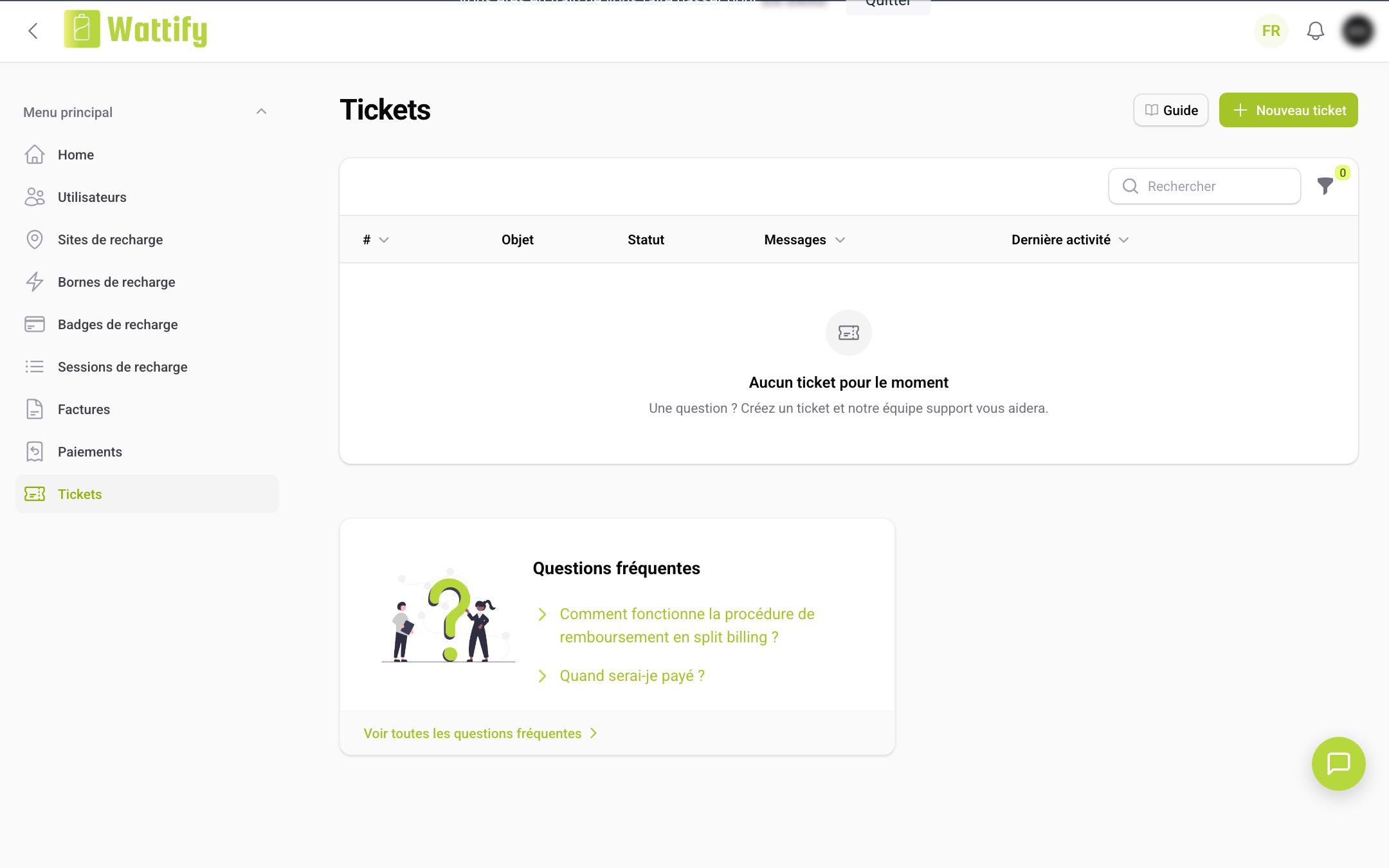 L'aperçu Tickets